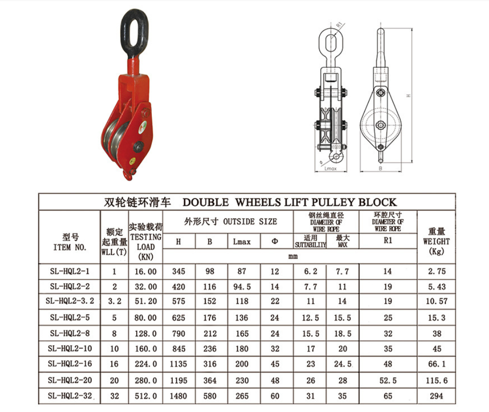 National Standard Steel Wire Rope Pulley with High-Quality Bearing and Multi-Wheel Design for Open and Close Functionality in Heavy-Duty Lifting