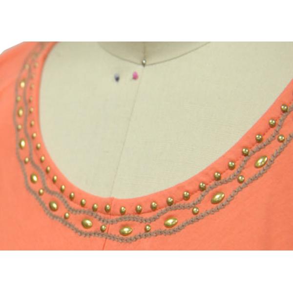 Ladies Casual Wear Raglan Short Sleeve With Stone / Ladies Softness T Shirt drop-shoulder sleeve