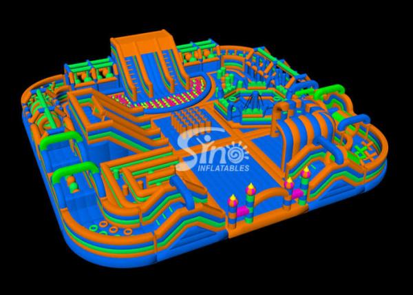 parque temático inflável interno gigante dos adultos das crianças N de 35x35m com cursos de obstáculo do PNF para dentro da fábrica inflável de China