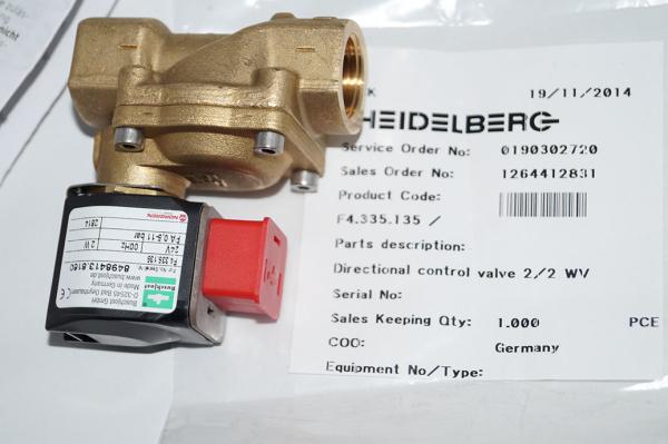Directional Control Valve 2 / 2 Wv F4.335.135  Valve For CD 102 Machine