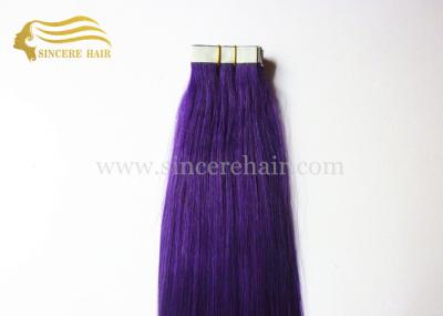 50 CM Remy Single Drawn Purple Seamless Tape In Hair Extensions 2.5 G X 20 PCS for sale