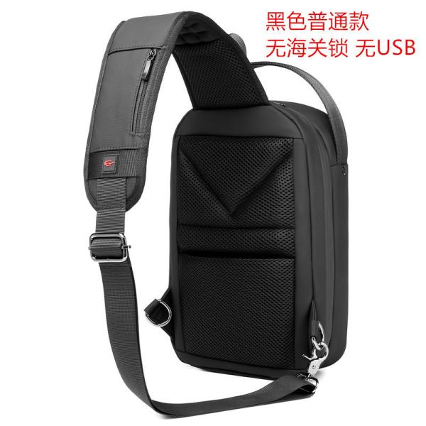 NEW MEN'S CHEST BAG LARGE CAPACITY SHOULDER BAG CROSSBODY BAG MALE LEISURE OFFICE IPAD COMPUTER CHEST BAG HARD SHELL