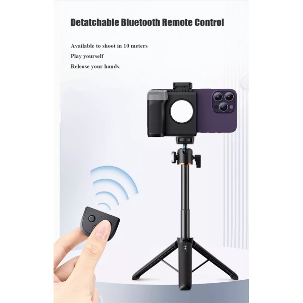 Universal Phone Camera Grip Wifi Cell Phone Camera Handle With LED Light And Screw Hole