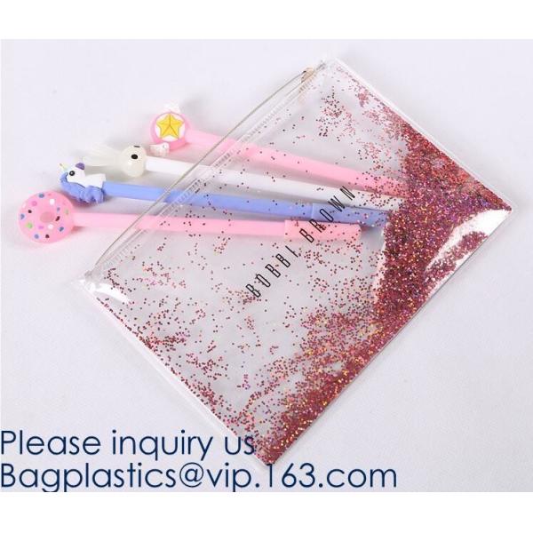 Custom Logo Glitter Cosmetic Makeup Eva Clear Pouch / Pouches,Smiggle Pencil Case With Glitter,Tissue Bag CD Case Docume