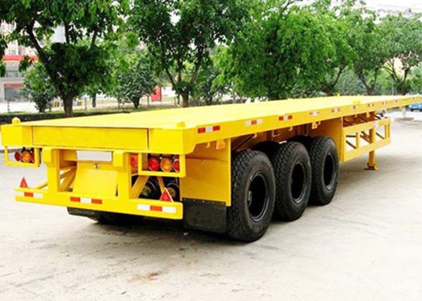 Baixo reboque 2500mm do caminhão do leito da cama FUWA 4 Axle Flatbed Trailer