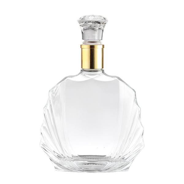 Garrafas de vidro coloridas personalizadas para bebidas industriais Whisky Gin Brandy 500ml 750ml