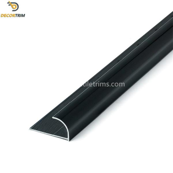 10mm Anodized Matt Black Metal Tile Edging Strip Protective Ceramic Edge