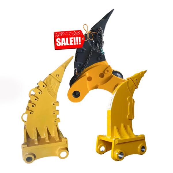Construção resistente de Bobcat Escavadora Ripper Attachment For da cor amarela
