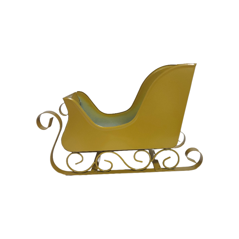 Handcrafted Metal Outdoor Christmas Sleigh Rustic for Winter Holiday Displays