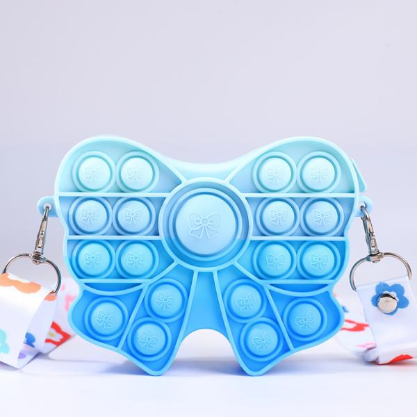 Фиджет Поп сумочка Бук девочек Сумочка Пасхальный подарок Сенсорный Фиджет игрушка Силикон Крестное тело Дети Сумочка Карандаш Чехло Макияжный пакет