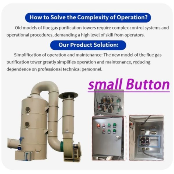 Industrial Wet Scrubber Tower SO2 CO2 NH3  Waste Gas Purifier Equipment Treatment