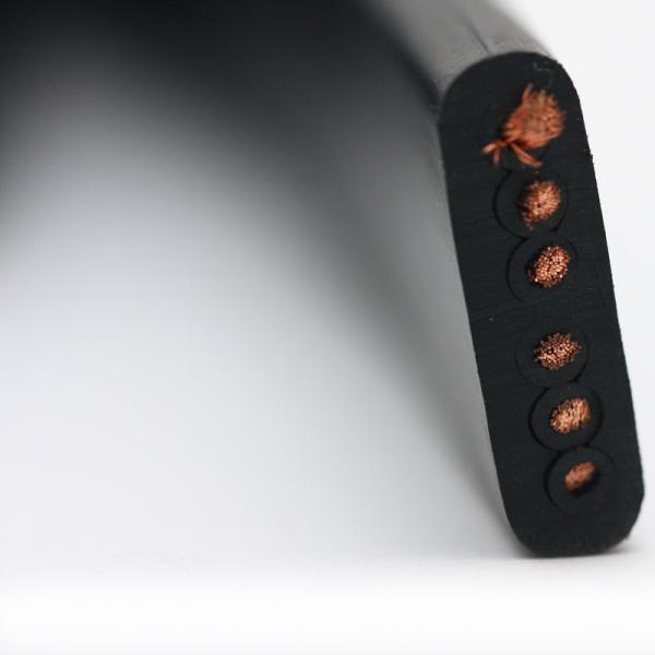 Flat Flexible Traveling Cable for Crane or Conveyor in Black Jacket  450/750V