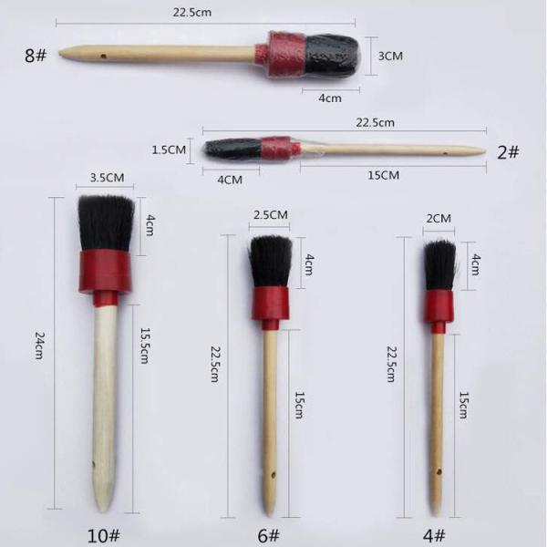 Durable Wooden Handle Car Cleaning Brushes 22.5cm For Car Wheel