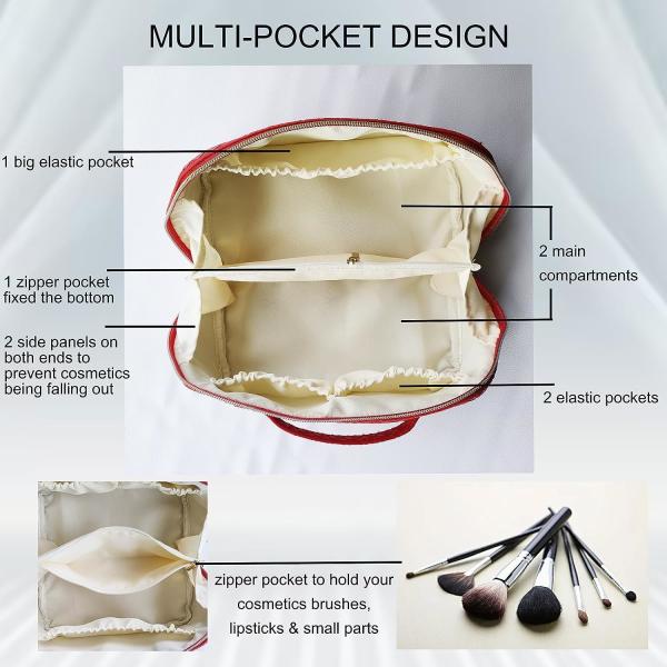 Waterproof Makeup Bag Shockproof Toiletry Bag With Multi Pocket