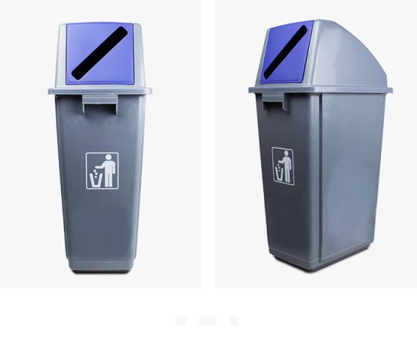 60 Litre Sort Shake Lid Outdoor Sanitation Plastic Trash Can Recycle Bin with Lid