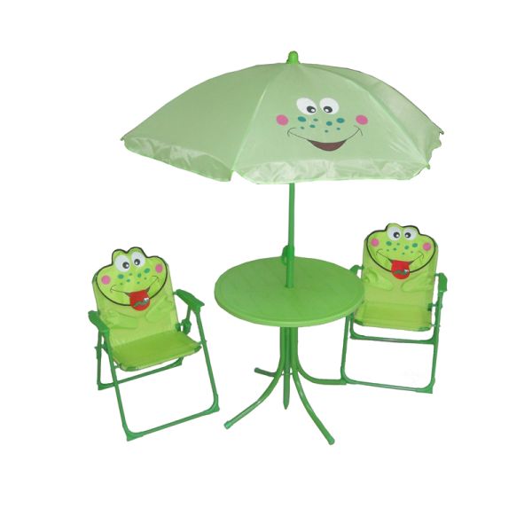 garden four set kid's folding beach chair with umbrella