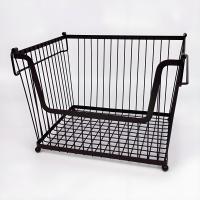 Mélange de fil noir paniers garde-manger stockage métallique panier de fruits de fil