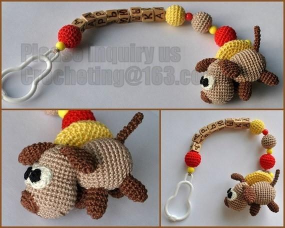 Teething necklace, Breastfeeding Necklace for Mom,Nursing necklace with amigurumi