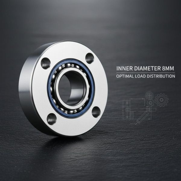 Inner Diameter 8mm Flange Mounted Bearing Engineered for Precise Fit and Optimal Load Distribution in Mechanical Systems