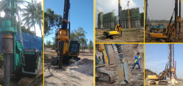 KR80M Hydraulic Rotary Piling Rig With 80 KN.M Max Torque Max. drilling diameter 1000 mm  Max. drilling depth  22m /28 m