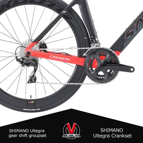 Lightweight 54cm 56cm SAVA Full Carbon Road Bike Hydraulic Disc Brake Set
