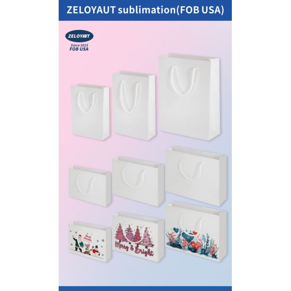 Paper Tote Bag Sublimation Blanks Reusable Shopping Bag Eco Friendly Custom with Logos Personalized for Women