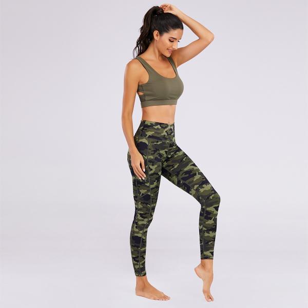 Dry fit Richee Womens Yoga Leggings Amry Green Camo Workout Pants