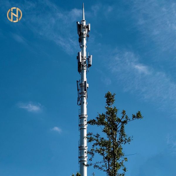 Galvanized 5G Communication Steel Pole for Outdoor Telecom Tower | Custom Monopole Cell Antenna Mast from China Manufacturer