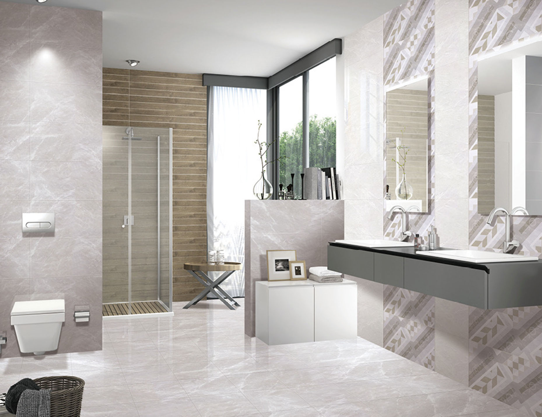 0,1 жилого дома W.A современных, стена Bathroom 9mm керамическая кроет 30x60cm черепицей