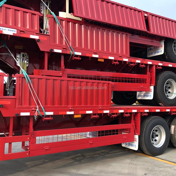 Standard 28Ton Landing Gear Fence Semi Trailer for Heavy Duty Bulk Transportation Needs
