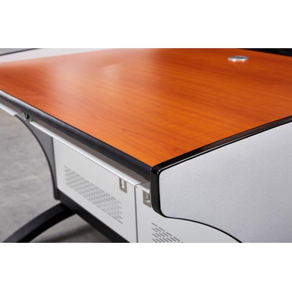 Industrial Control Room Wood Surface Three Person Operating Table with Easy Assemble