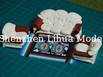 ceramic craft sofa---model scale sofa, architectural model materials,model furniture,1/25
