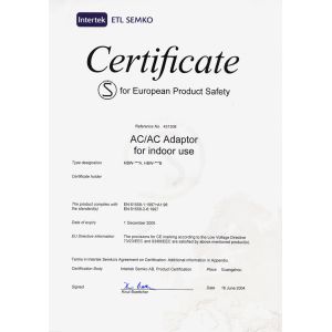 Guangzhou Yicheng Fountains & Pools Equipment Co., Ltd. Certifications