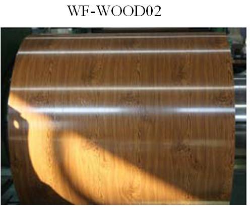 Wood Patterned Painted Aluminum Coil Fire Resistance DX5ID Grade