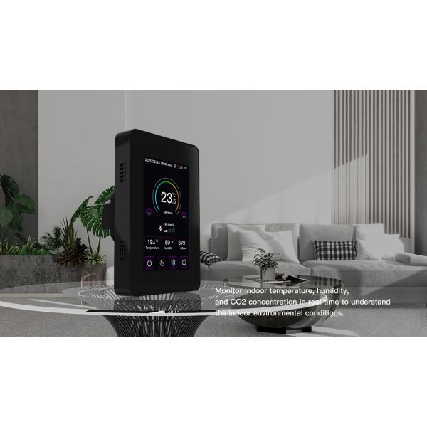 Touch Screen Smart Wifi Thermostat With Temperature Humidity CO2 Monitor