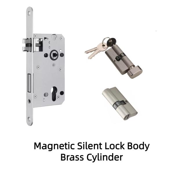 Safety Wooden Bedroom Silver Gold House Door Handle Interior Design Door Locks