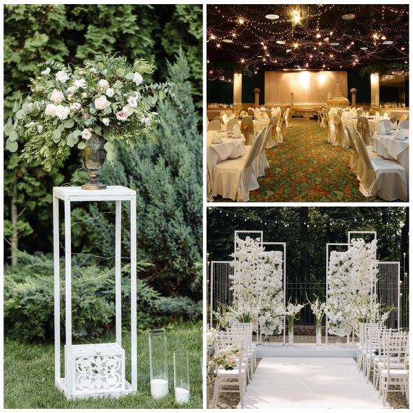 Plain 15,7 pouces haut Acrylique Fleur Stand Pour les noces Déjeuner Pièces centrales