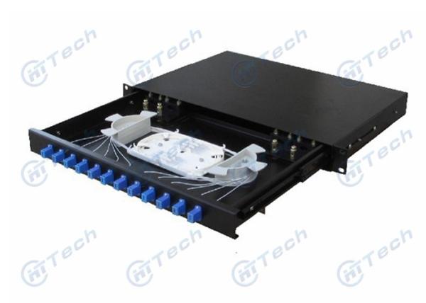 Unique Structure Fiber Optic Patch Panel 1U 12 Port SC 24 Cores ODF Wall Mounted