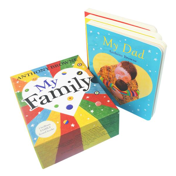 6x6inch 3pcs children's Kids Board Books 700Gsm Gloss C1S Art Paper Cover Material