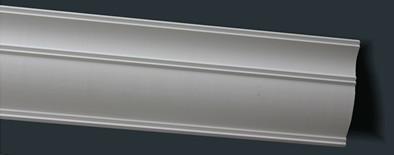 White PU Decorative Cabinet Crown Moulding Line for Plain Panel