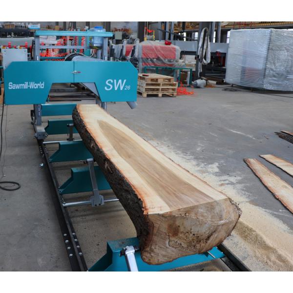 Máquina portátil para el corte de madera, registro de la serrería de la banda de la gasolina de SW26G que corta la serrería móvil