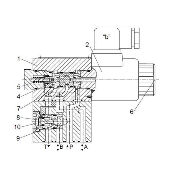 Solenoid Actuation Hydraulic Directional Control Valve Easy Operation Type M SED6 L1X