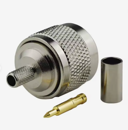N Type Male Right Angle RF Connector with IP67 Waterproof Brass Material for DC-11GHz Frequency