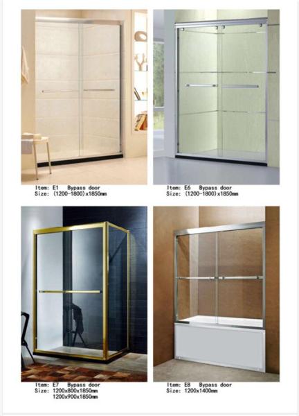 2 Bypass Door Shower Door Enclosures / Walk In Shower Enclosures Customized Size