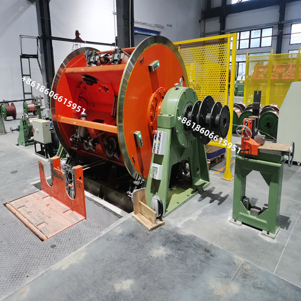 Bare Al / Cu Wire Rigid Stranding Machine Dual Wheel Capstan 6b - 36b Stranding Cage