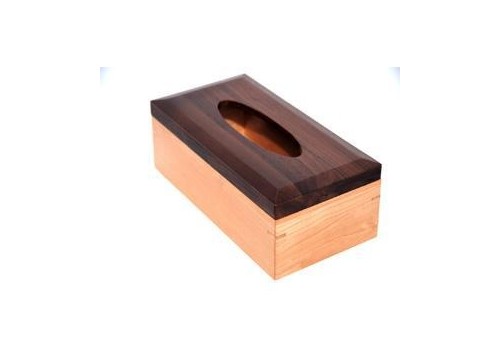 Maple&walnut horizontal tissue box