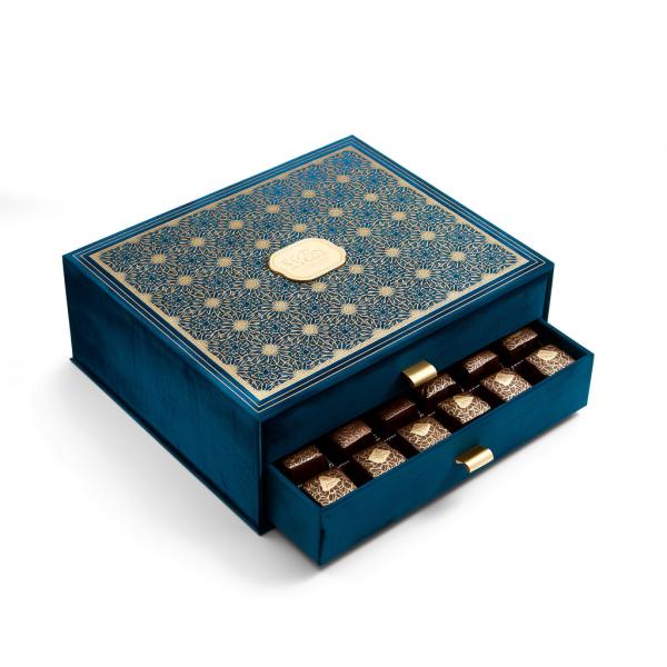 Customised Chocolate Velvet Textured Drawer Gift Boxes