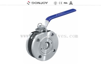 Tipo de alta pressão válvula de bola sanitária SS304/SS316L manuais da bolacha da flange