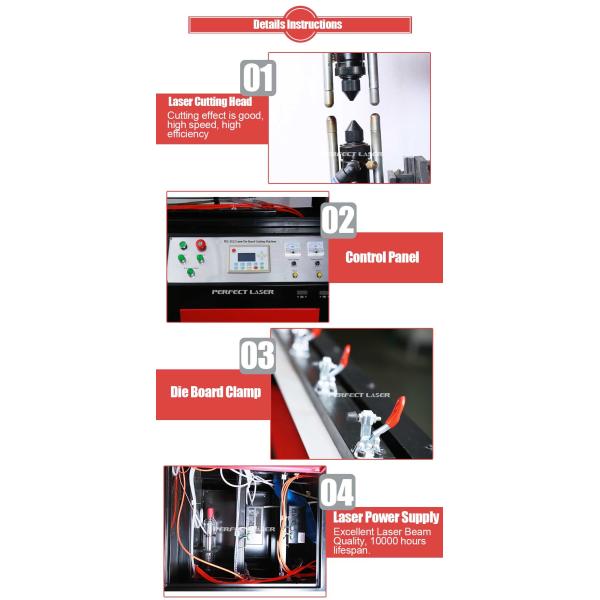 300w 400w Customized Work Area Red Yellow Double Laser Head CO2 Glass Laser Tube Die Board Laser Cutting Machine