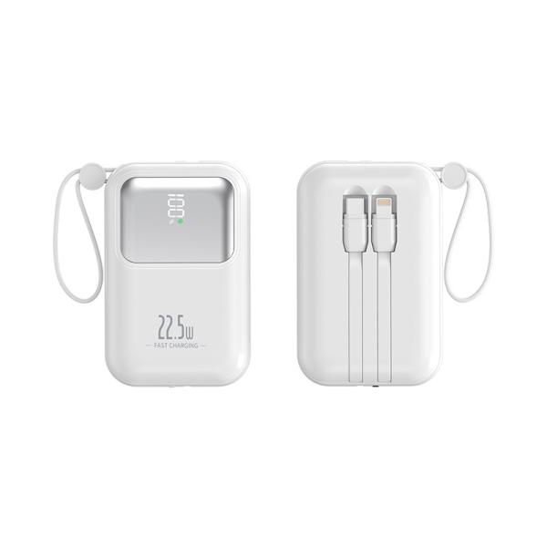 Built-in Cable Portable Power Bank 10000mAh Fast Charging PD20W USB 22.5W for All Phones